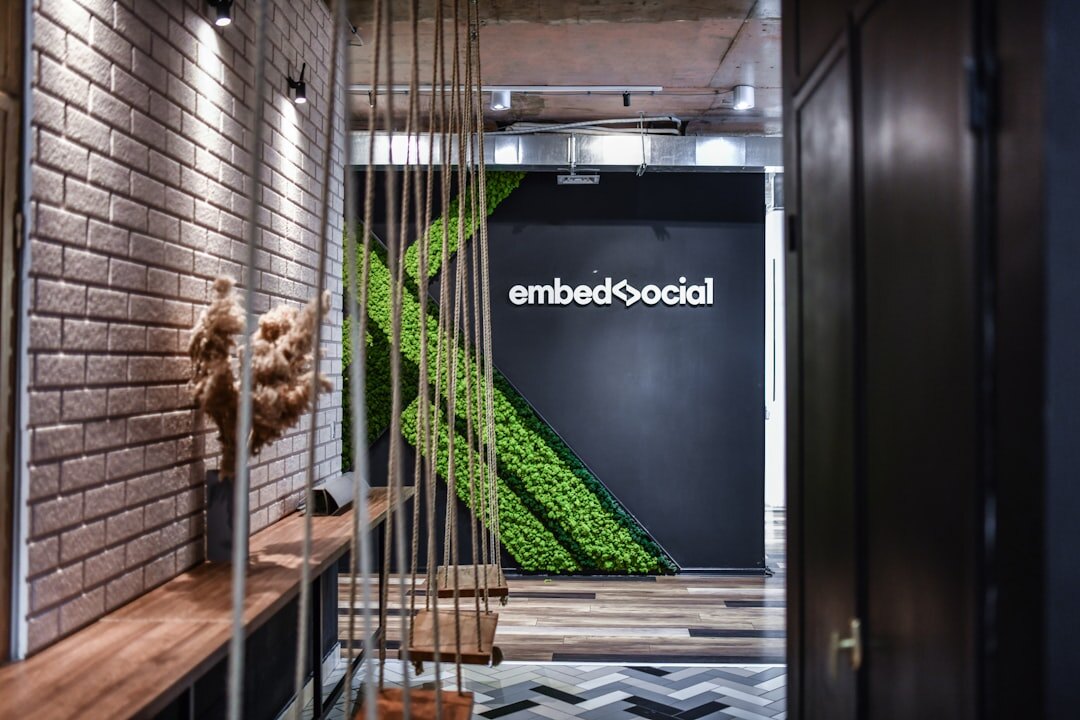 Modern media company office interior